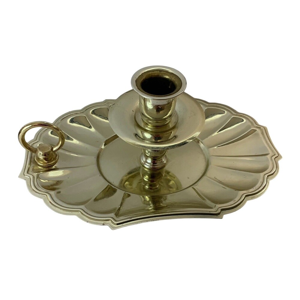 Homco Brass Tone Candle/Votive Cup Holder 8.5 x5.5 x 4" Home Interiors Vintage